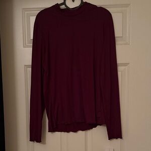 Med Couture Women's Long Sleeve Top - Burgundy